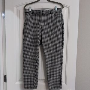 Banana Republic Black and White Checkered Pants